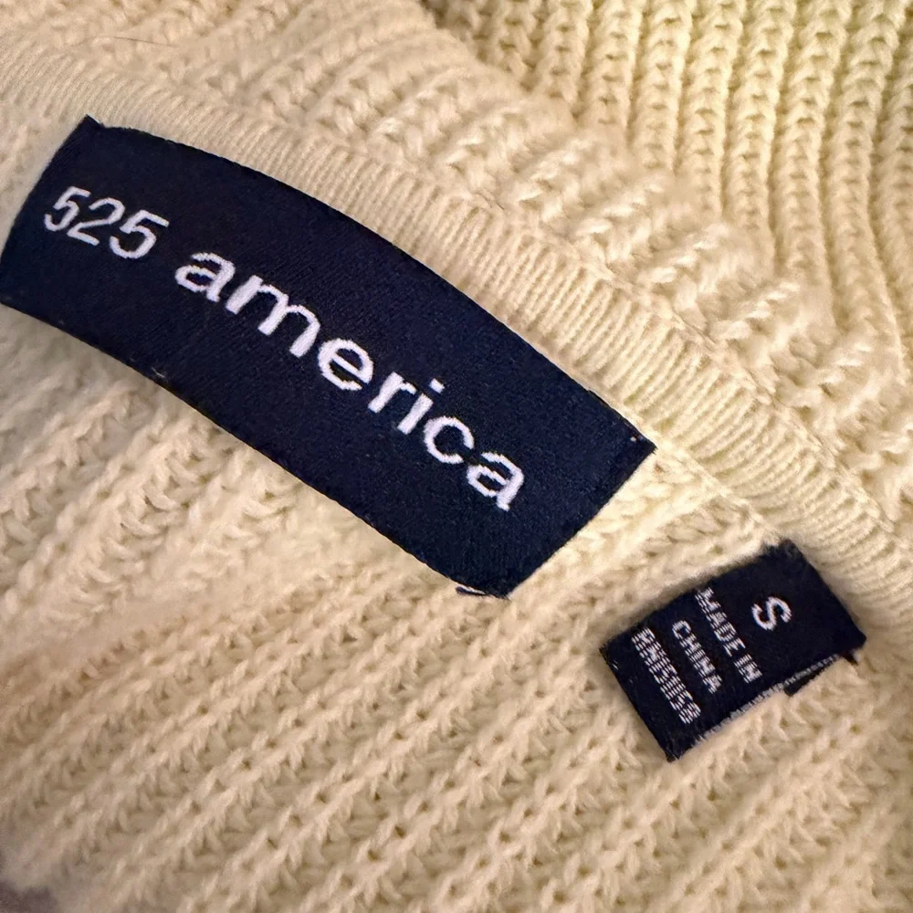 525 America Off-Shoulder Yellow Sweater Size Small NWOT